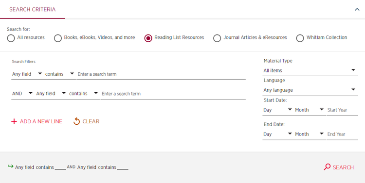 Reading List Resources